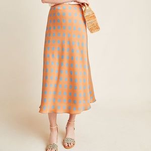 Current Air Los Angeles Cressida Midi Polka Dot Skirt Anthropologie